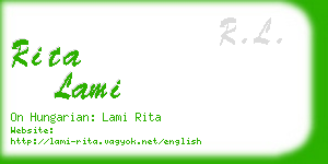 rita lami business card